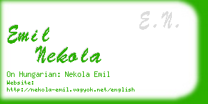 emil nekola business card